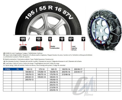 70 77952 CATENE DA NEVE GOODYEAR G7 MISURA 185/80-13 - Imagen 6 de 6