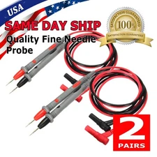 2X Multimeter Test Leads Gold Plated Electrical Probes for Fluke Meter 1000V 20A