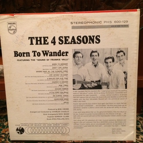 Born To Wander Philips The 4 Seasons ballads Vinyl Record Album - Imagen 5 de 7