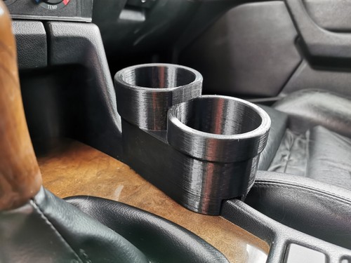 BMW e34, e32 Dual Cup Holder 3D Printed PETG Material High Resist Front Storage - Picture 20 of 24