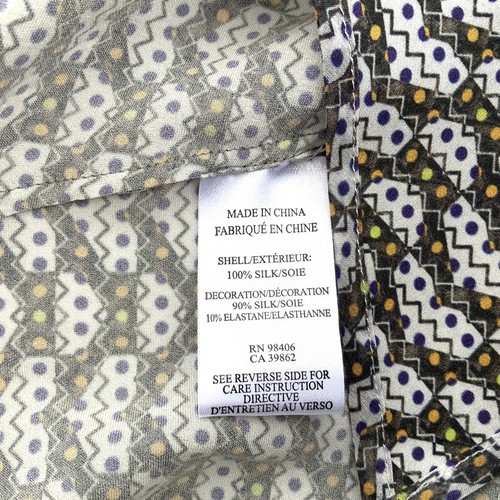 Theyskens' Theory 100% Silk Size M Layered Sleeveless Tank Top Tomci Print - Picture 20 of 20