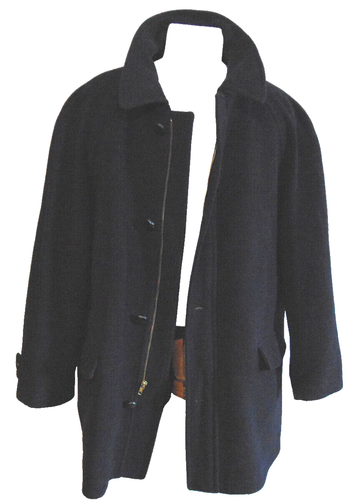 CAPPOTTO VINTAGE MILLENNIUM UOMO BLU LANA MISTO CASHMERE MADE BULGARIA JACKET~44R - Foto 2 di 20
