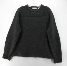 Eastern Mountain Sports Sweater Men Medium Gray EMS Lambs Wool Crewneck Y2K 2000