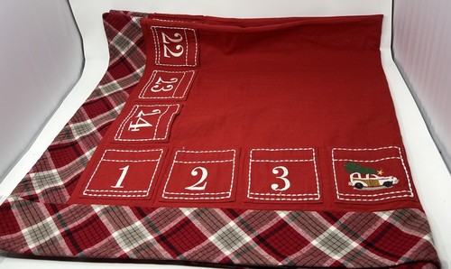 Pottery Barn Advent Calendar Table Throw With Pockets_50”x50”_NWOT - Picture 2 of 16