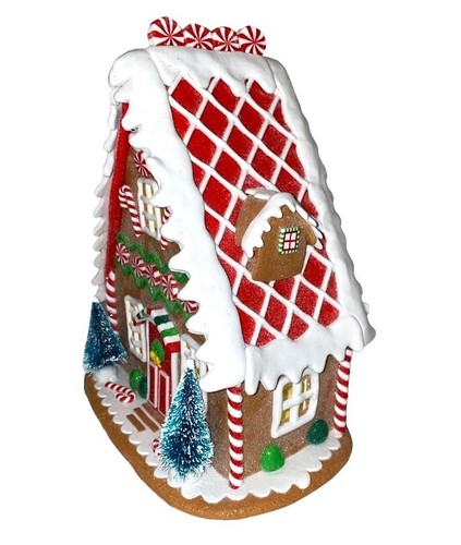 Sugar Plum Icing Candy Cane Clay Dough Gingerbread PEPPERMINT Village House New - Picture 4 of 5