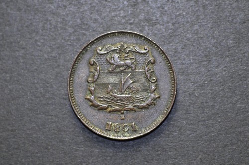 British North Borneo 1891 H  ½ cent Bronze Coin ( Wt : 4.68g )  SC29 - Picture 3 of 13