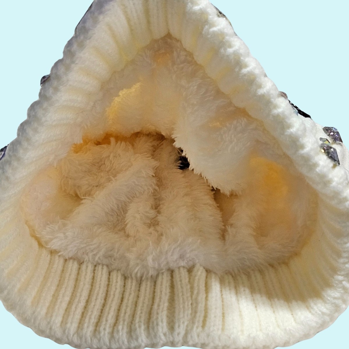 New Nanette Lepore Ivory Knit Beanie with Pom Pom Baby main image 3