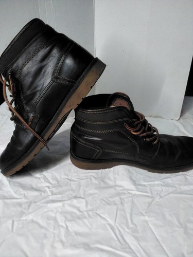 Aldo Mens Sz 12 Leather Lace Up Boots Brown - Picture 5 of 6