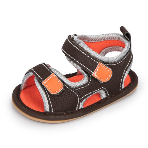 Infant Summer Sandals New Baby Boys Pram Shoes Toddler Rubber PreWalker Trainers - Picture 15 of 21