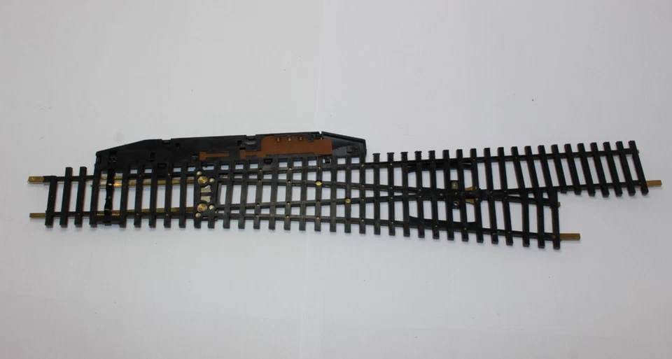 fg6049, Alte Roco 1x Weiche lang links Elektrischer Weichenantrieb silbe. TOP H0 - Bild 2 von 4