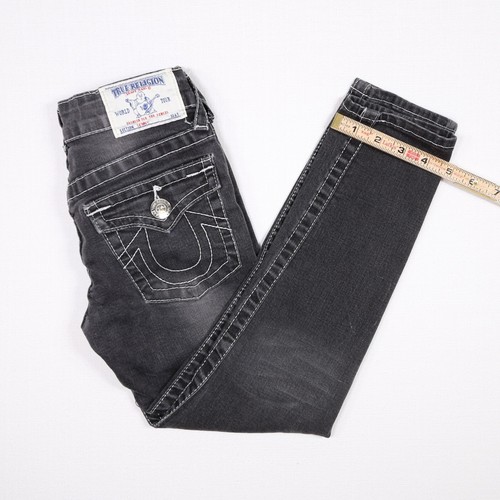 True Religion Boy's Size 7 Faded Black Single End Skinny Jeans - Picture 15 of 19