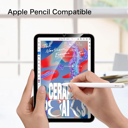 [2 Pack] Tempered Glass Screen Protector for iPad Mini 7 (A17 Pro) / iPad Mini 6 - Picture 7 of 9