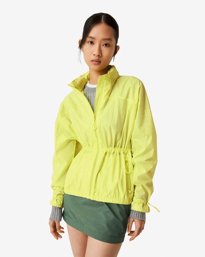 Hunter Jacket Size Large Ladies Light Showerproof Mac Hooded Recycled Yellow 16 - Picture 3 of 22
