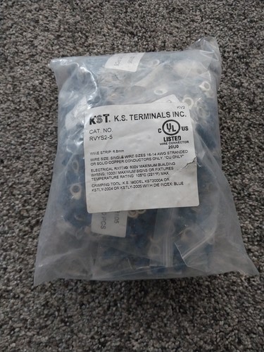 KS Klemmen isoliert 16-14 AWG Ringklemmen Nylon 1000 Stück RVYS2-5 NEU - Bild 20 von 20