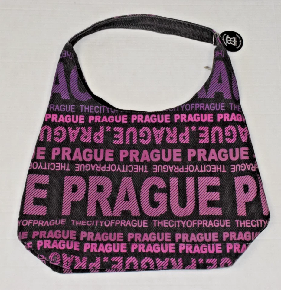 Bolso de Hombro Robin Ruth Praga Tejido Forrado Gris Carbón Rosa Púrpura Cremallera Completa Foto 2 de 4