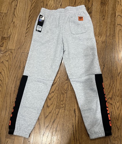 NWT Bengals Youth Sweatpants Grey Size Large (14/16). Official NFL TEAM APPAREL - Picture 4 of 6
