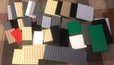 LEGO Bulk Lot Plates Flat 4x6 4x8 6x6 6x10 6x12 Baseplates 42 Pieces Parts