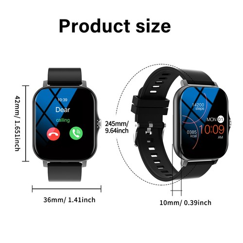 Smart WatchBluetooth Call Smartwatch Touch Dial forAndroid Music Fitness Tracker - Zdjęcie 7 z 23