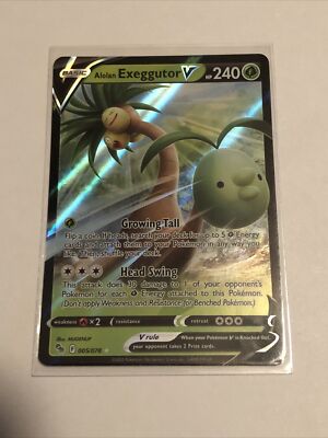 alolan exeggutor pokemon go card Pokmon TCG Alolan Exeggutor V (Full Art) Pokemon GO 071/078 Holo Ultra  Rare