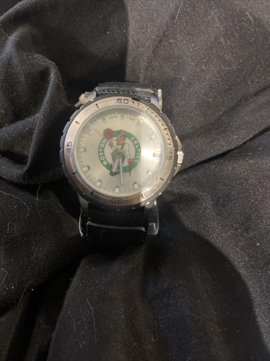 BOSTON CELTICS GAME TIME Wrist Watch Silver Dial Sturdy Nylon Faux Leather Band eBay