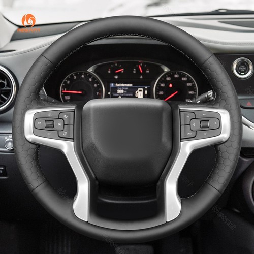 DIY Embossed Leather Steering Wheel Cover for Chevrolet Blazer Silverado Tahoe - Bild 3 von 11