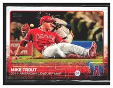 2015 Topps Baseball # 510 MIKE TROUT 2014 AL MVP Los Angeles Angels