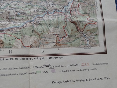 Wanderkarte Berchtesgadener Land und Pinzgau 1958 Wanderführer - Bild 5 von 5