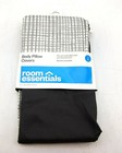 New Room Essentials RE 2 Pack of Body Pillow Covers Gray & White Checkered Dorm 