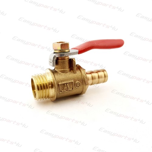 Messing BSP Kugelhahn Außengewinde auf Schlauchendverbinder Rohrverschraubungen Schlauch Luft - Bild 2 von 8