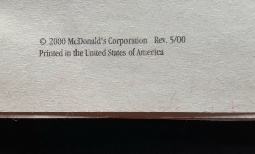 Hoja de información nutricional McDonald's 2000 folleto anuncio vintage - Imagen 7 de 12