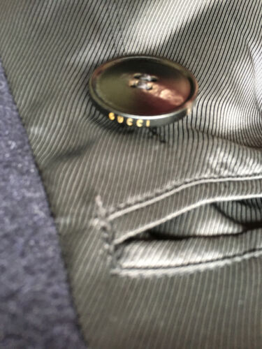 $5500 GUCCI Mens Tiger Silk Embroidered Cruise Pea Coat Wool Navy Size 50, US 42 - Picture 12 of 12