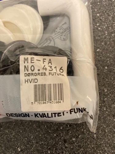 Door Handle ROSTI Futura MEFA ABS plastic/PP plast 1990s Danish Design 35-40 mm - Picture 3 of 9