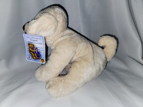 NWT Simply Irresistible Crystal 11" Puppy Dog Plush Stuffed toy Cream 2004 - Picture 10 of 16
