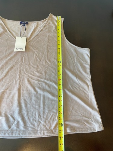 Camisa NYDJ para mujer 2X/3X marrón camiseta sin mangas cuello en V nueva con etiquetas "NUEVA CON ETIQUETAS" - Imagen 3 de 8