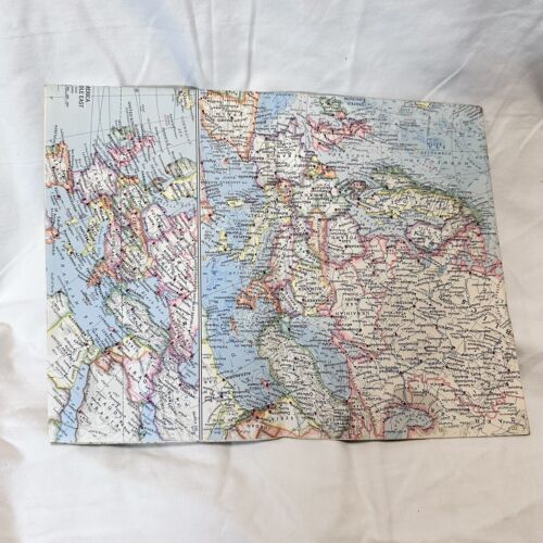 1965 Novembre National Geographic Mappa d'epoca originale di TOP OF THE WORLD - Foto 2 di 2