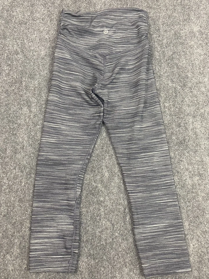 Lululemon Legging Criss Cross Waist Gray Heather Girls Size 4 - Image 2 of 4