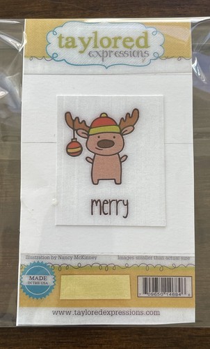 Taylored Expressions Merry Moose Stamp & Metal Die - Christmas Critter NEW
