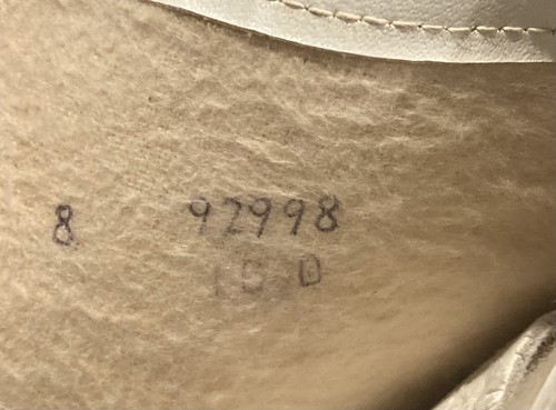 Pattini a rotelle vintage Chicago Ware Bros 1914 in pelle bianca made in USA - Foto 6 di 9