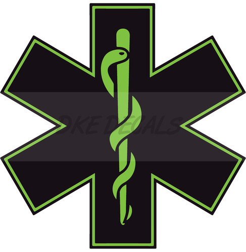 BLUE STAR OF LIFE REFLECTIVE HELMET DECAL - Picture 3 of 8