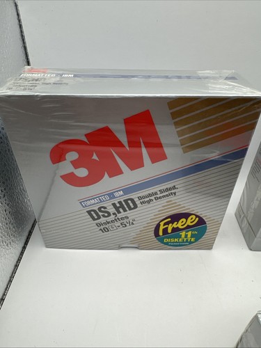 3M 5.25 Inch DS HD&DD Double Sided High Density Floppy Disks - 3 Boxes /33 Disks - Afbeelding 3 van 4