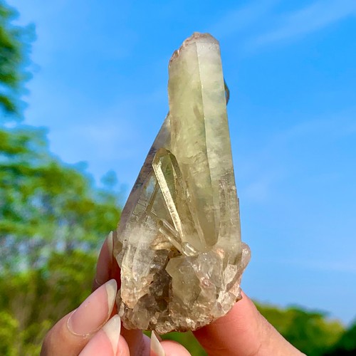 Racimo de cuarzo color humo citrino natural 63G muestras de cristal mineral curación - Imagen 7 de 20