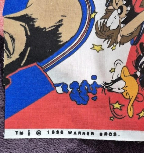 Vintage 90s Warner Bros. 1.5 Yards Space Jam Fabric JORDAN BUGS DAFFY - Picture 3 of 5