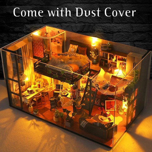 DIY Miniature House Kit, Dollhouse Kit with Dust Cover, Mini House Building Kits - Picture 7 of 7