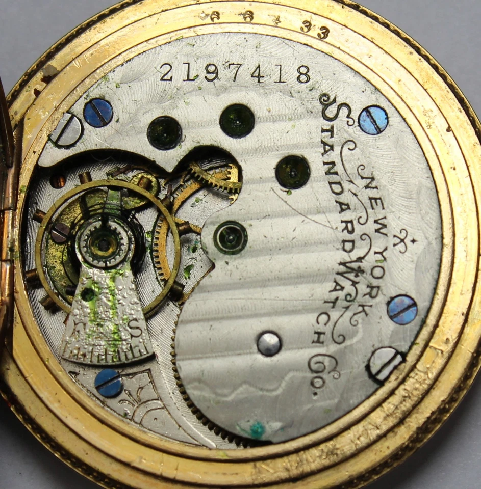 1903 New York Standard 44 6s 7j RGP FANCY Hunter Pocket Watch - Parts/Repair - Image 4 of 4
