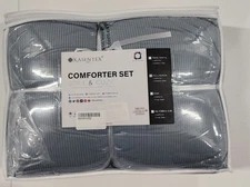 KASENTEX Size Corduroy Comforter Set, 3 Pieces Fluffy Down Full/Queen 88x90