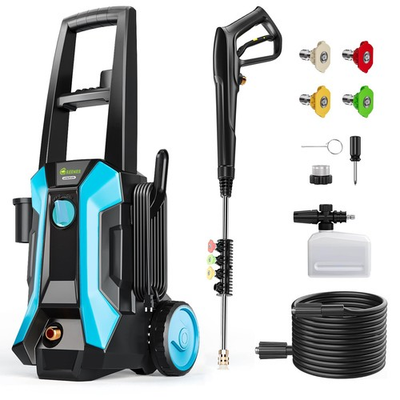 #ad GREENER Electric Pressure Washer 4500 PSI 4 Quick Nozzles 2.4GPM Black Blue $93.75