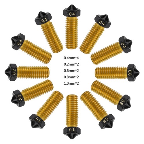 PTFE Hotends Brass Nozzles Kit -M6 Thread Nozzles Kit 3D Printer Parts for 1576 - Afbeelding 4 van 6