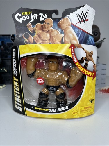 THE ROCK HEROES OF GOO JIT ZU WWE STRECTHY SUPERSTAR THE ROCK Rare Wrestler - Picture 1 of 14