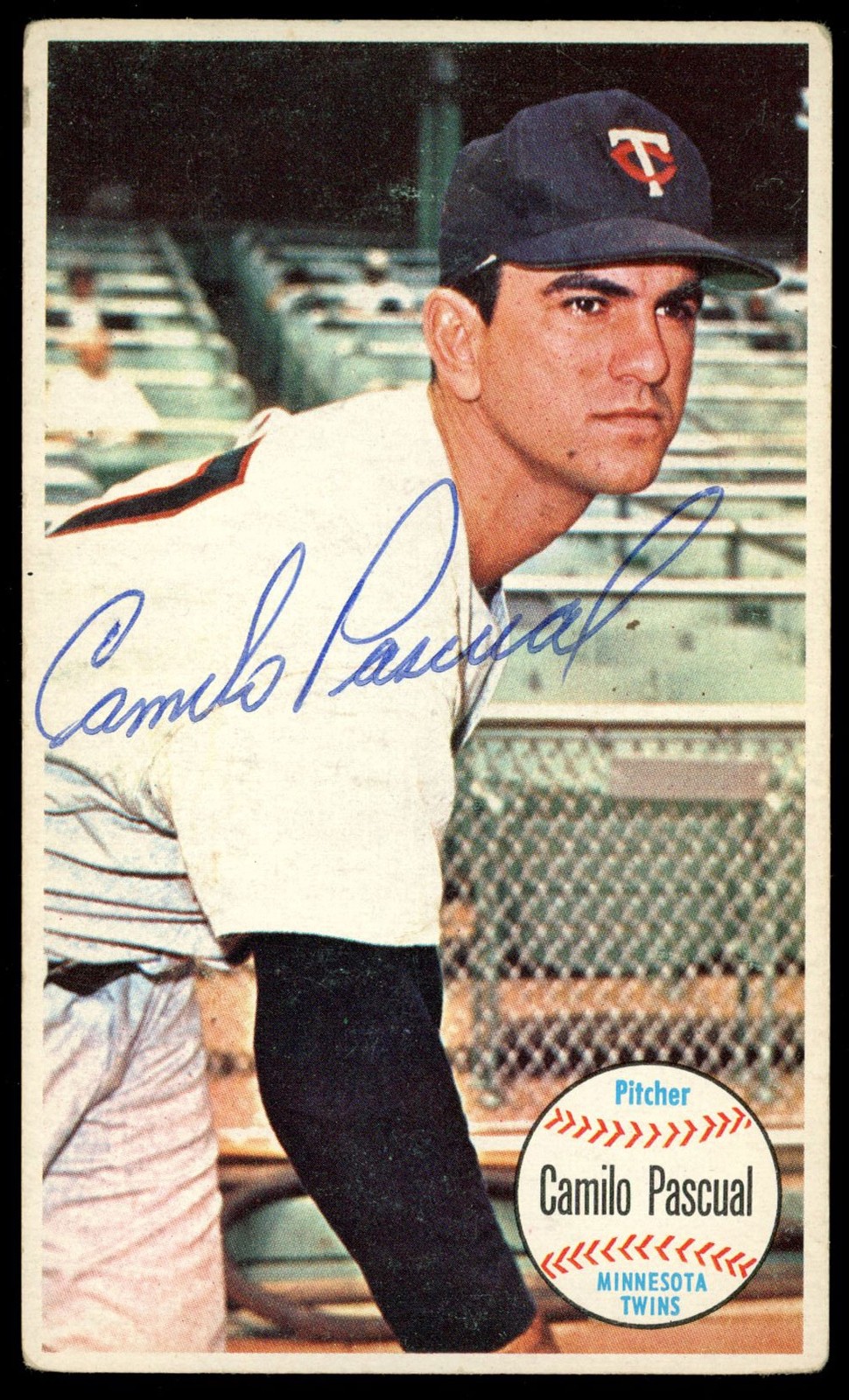 1964 Topps Giants 32 Camilo Pascual Signed Autograph