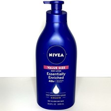 NIVEA Essentially Enriched Body Lotion for Dry Skin, 33.8 Fl Oz Pump Bottle NEW